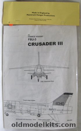 Maintrack 1/72 Chance Vought F8U-3 Crusader III - Bagged - (F8U3), PX-032 plastic model kit